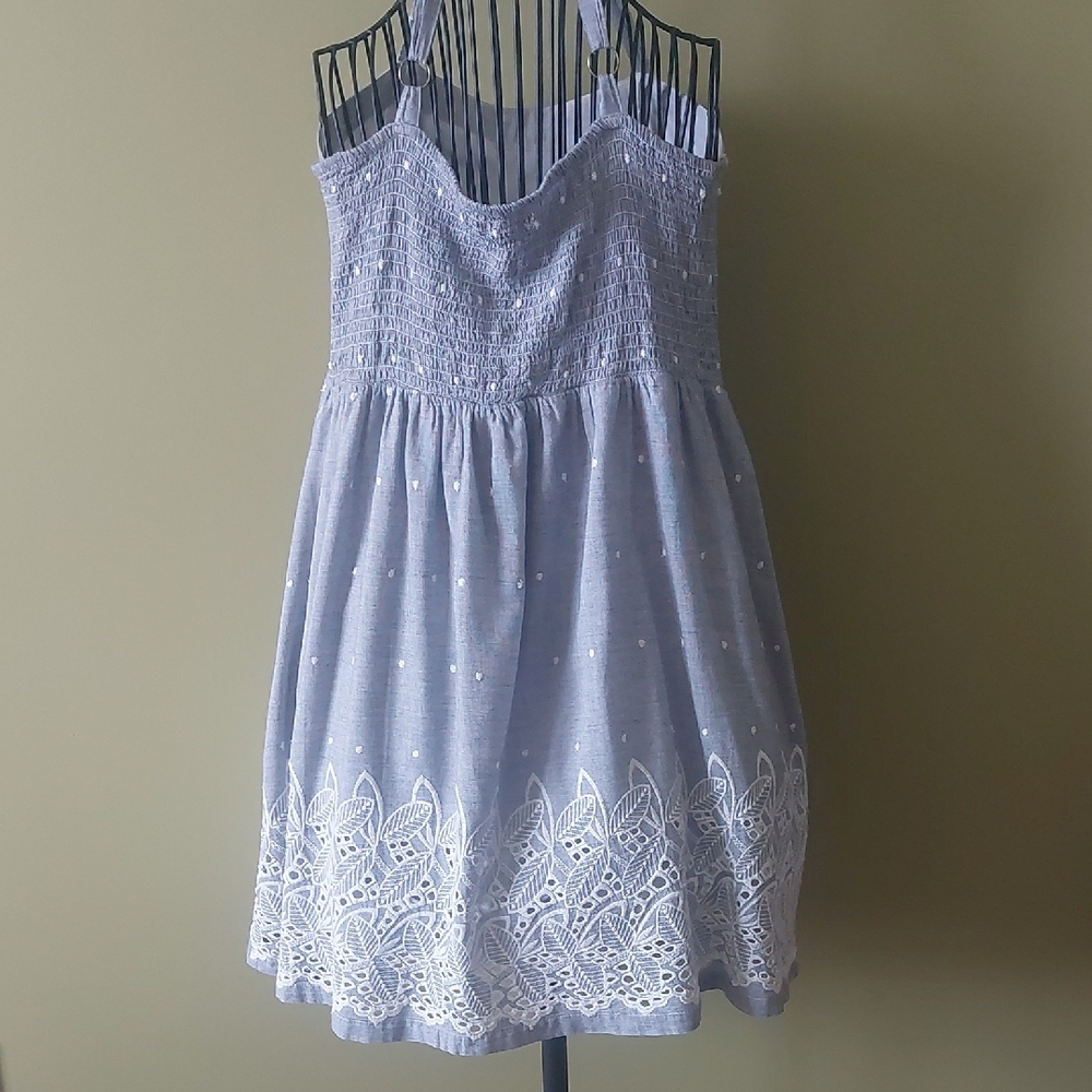 Atmosphere, Size 42/ M, with pockets Blue Halter Sundress for Weddings - Picture 5 of 13